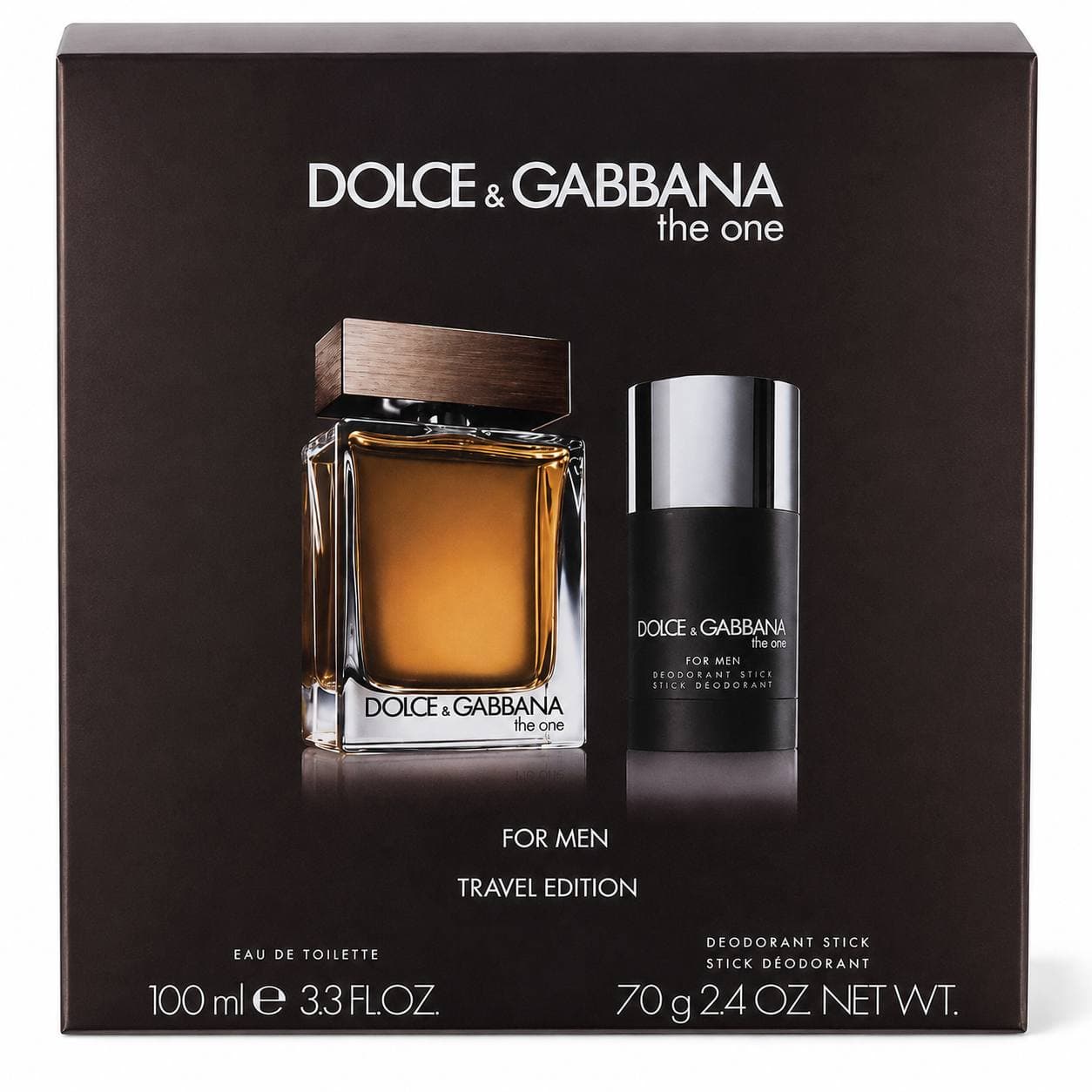 Coffret Dolce & Gabbana-The One Travel Edition-Eau de Toilette-100ml + Deodorant Stick-70g ( 2 pièces )