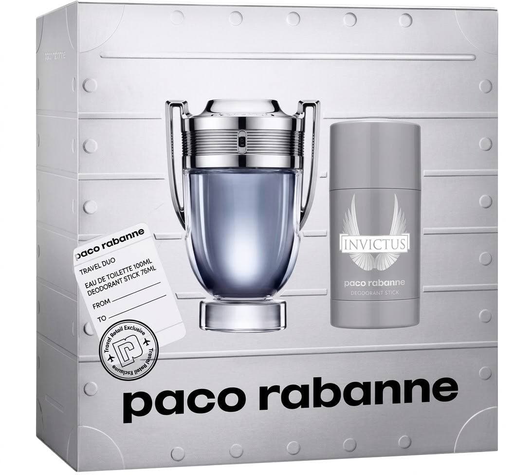 Coffret Rabanne-Invictus-Eau de Toilette-100ml + Deodorant Stick-75ml (2 pièces)