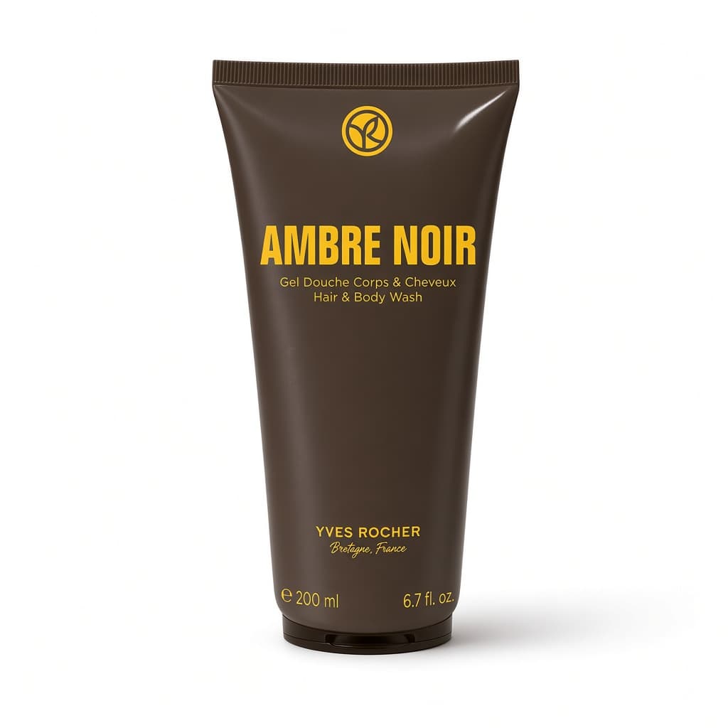 Yves Rocher-Ambre Noir-Gel Douche Corps et Cheveux-200ml