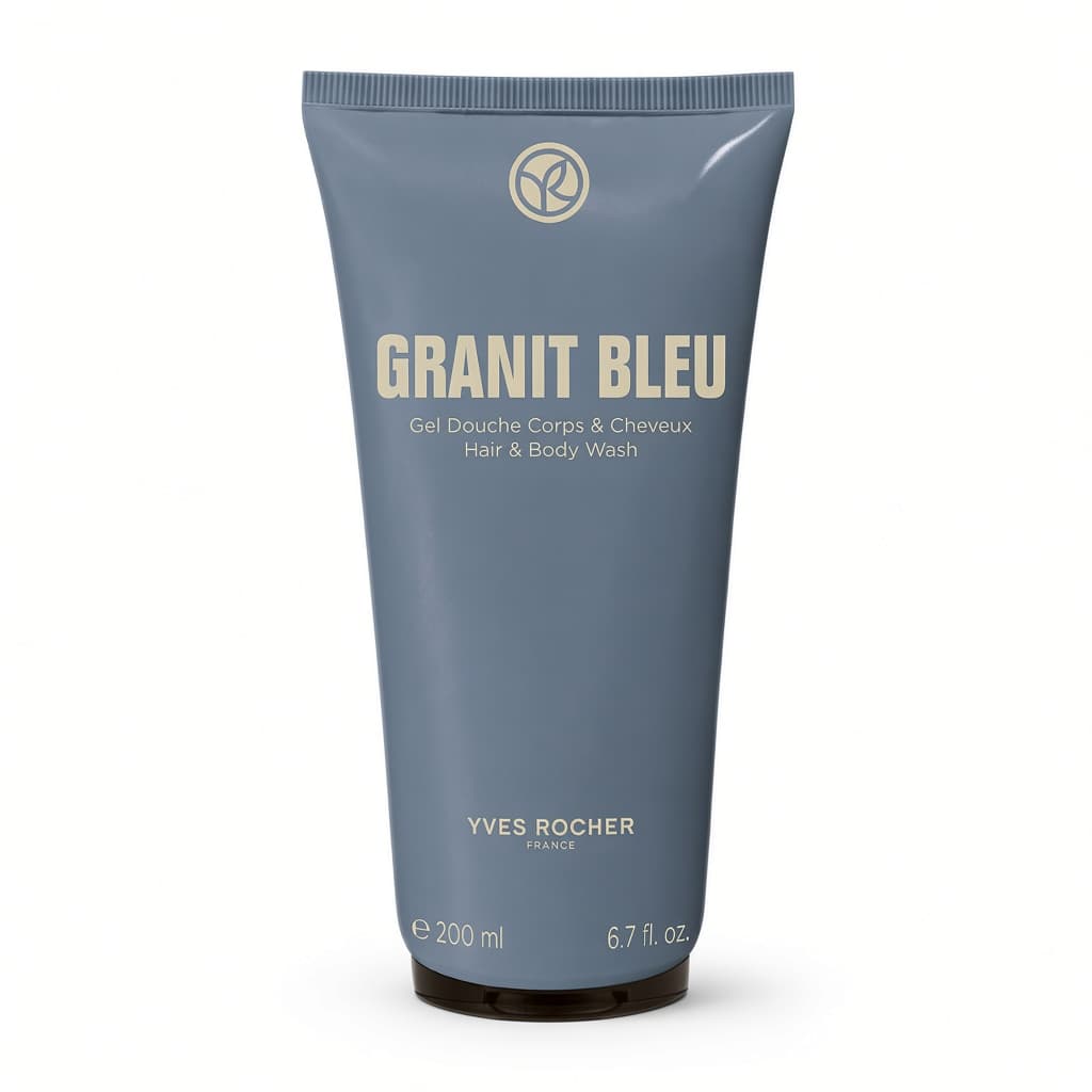 Yves Rocher-Granit Bleu-Gel Douche Corps et Cheveux-200ml