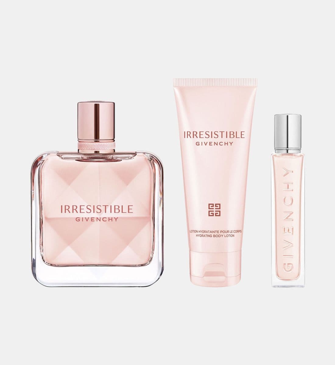 Coffret GIVENCHY-IRRESISTIBLE-Eau de Parfum80ml+lait de corps 75ml+travel 12,5ml