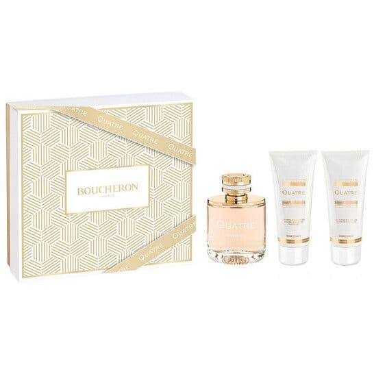 Coffret Boucheron-Quatre-Femme-Eau de Parfum 100 ml+Lait Corps 100 ml+Gel Douche 100 ml